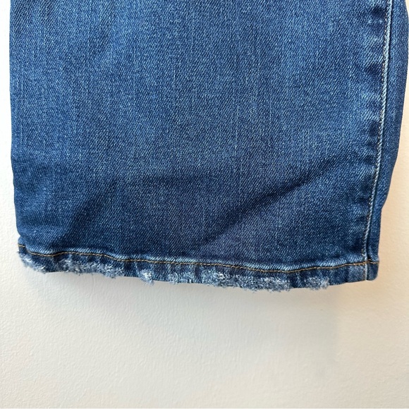 Good American Good Classic Button Fly Indigo Wide Leg Jeans - Picture 4 of 9